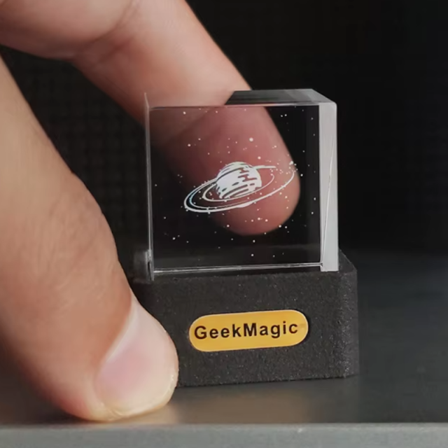 Geek Magic Transparent Mini WiFi Weather Clock