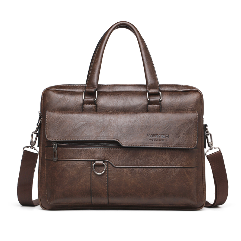 Retro Men's Leather Laptop Briefcase