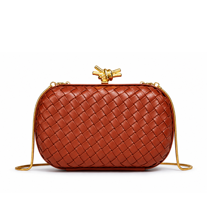 Virelle Woven Elegance Clutch Bag