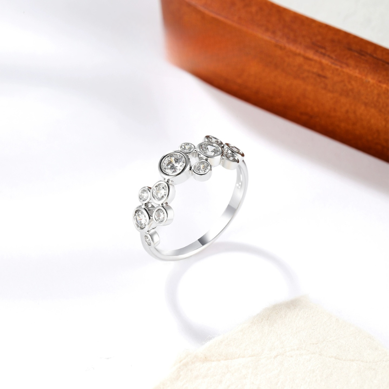 Bubble Aura Geometric Ring