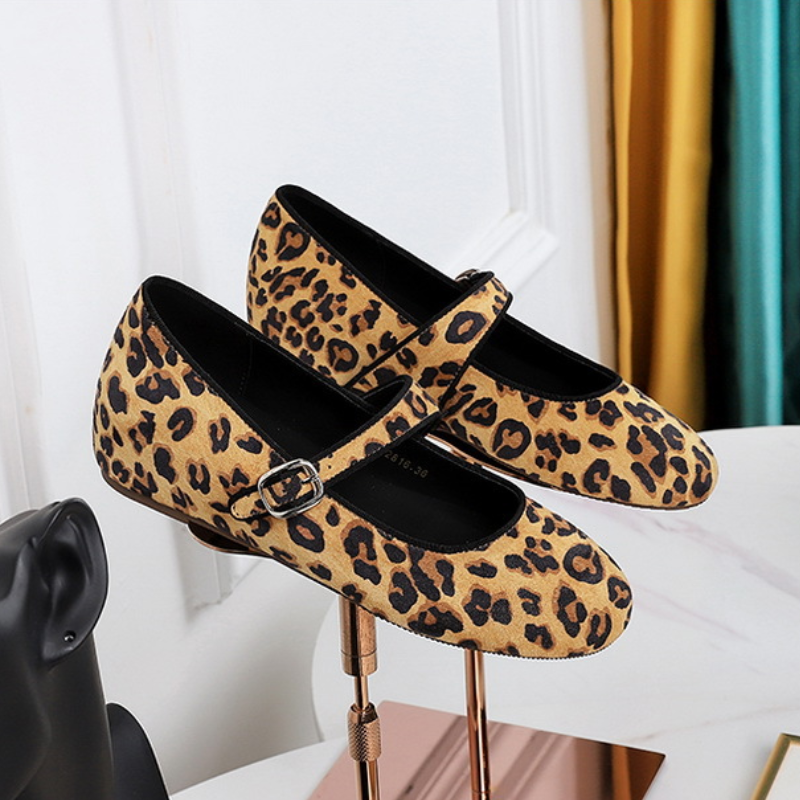 Leopard Print Hidden Wedge Pumps