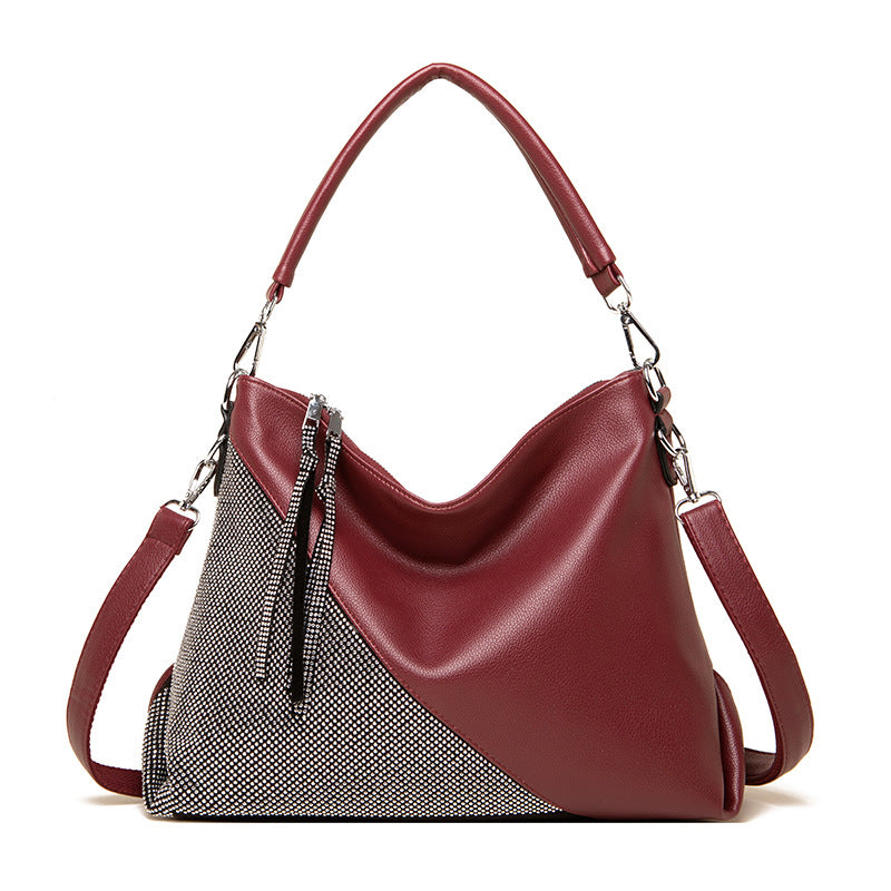 Sparkle Stone Diamond Embellished Large Shoulder Bag