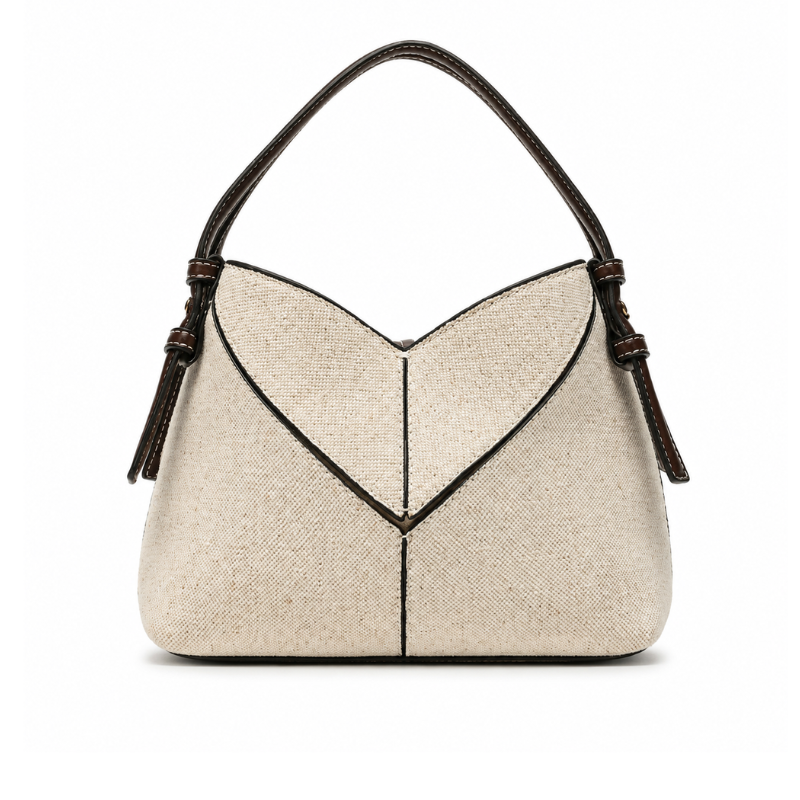 V-Curve Textured Handbag