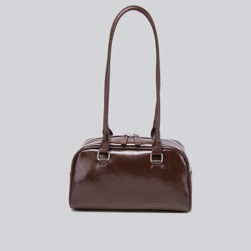 Retro Luxe Bowling Shoulder Bag