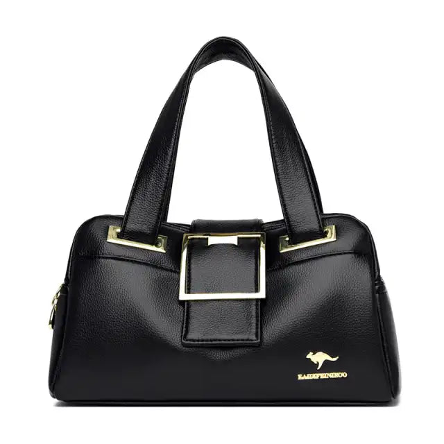 Multi-compartment European style tote bag with ample storage space