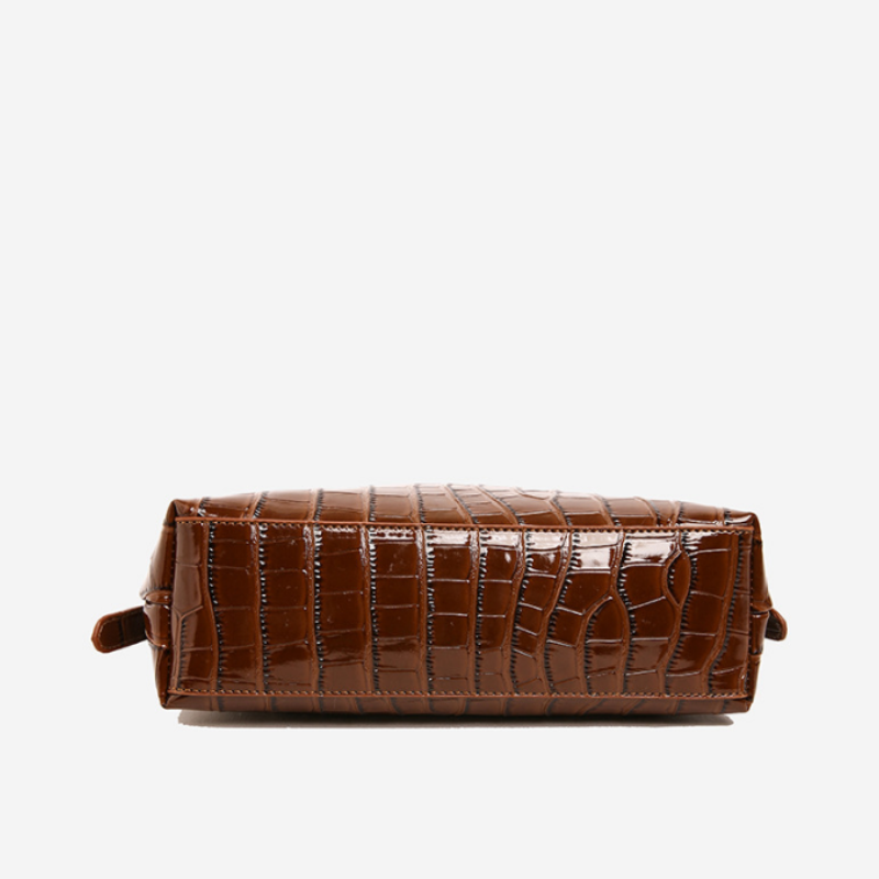 Glossy Croc Shoulder Bag