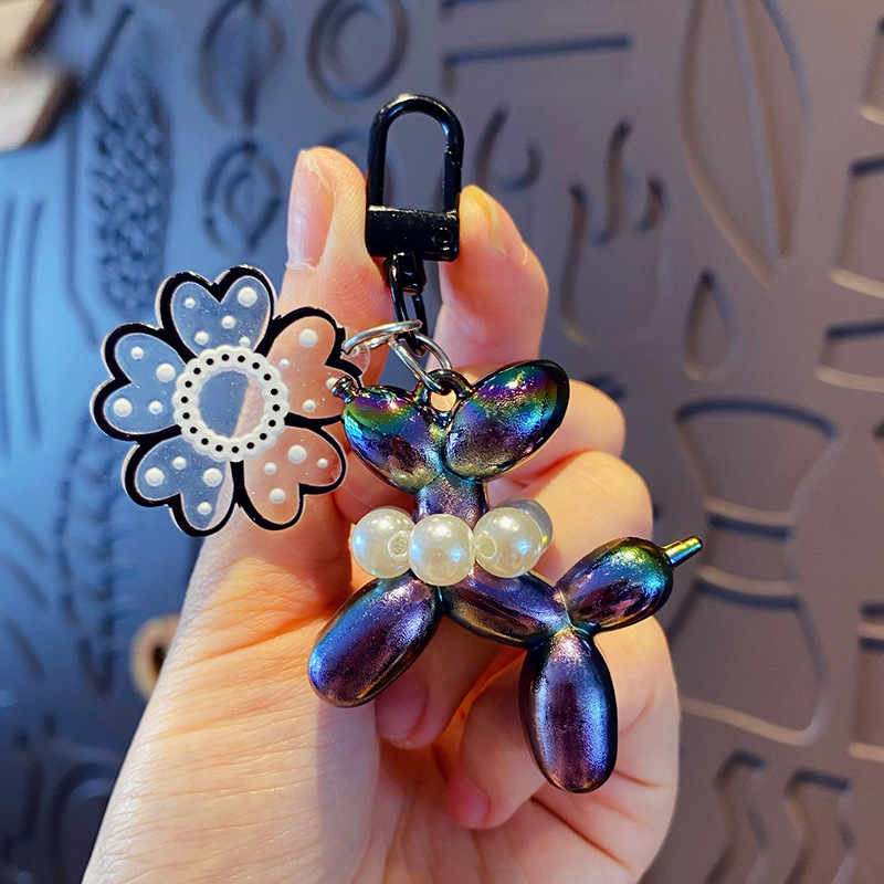 Bubble Puppy Balloon Dog Keychain