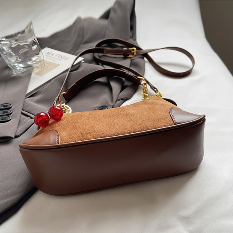 Retro Solid Color Underarm Shoulder Bag