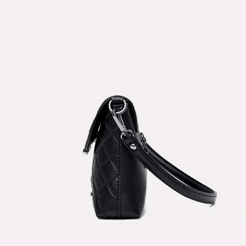 Embossed PU Leather Mother’s Small Square Crossbody