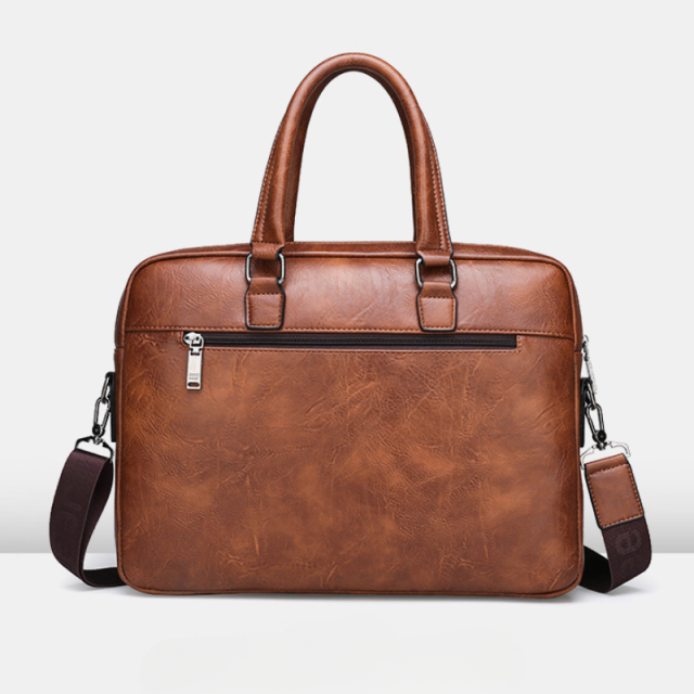Retro Men's Faux Leather Laptop Briefcase