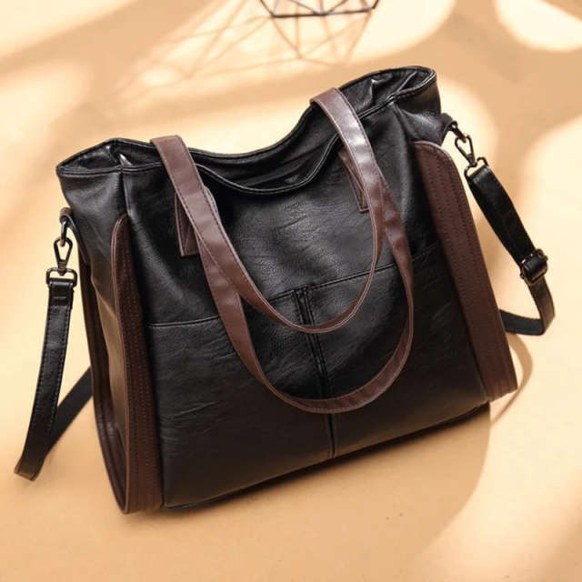 Soft Leather Large Capacity Fashion Tote Handbag