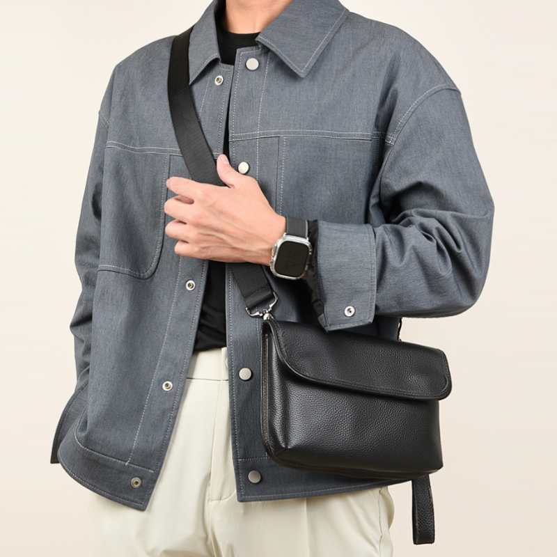 Premium Leather Men’s Crossbody Bag