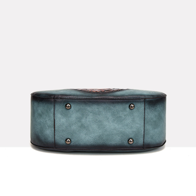 Cylindrical Retro Handbag with National Style