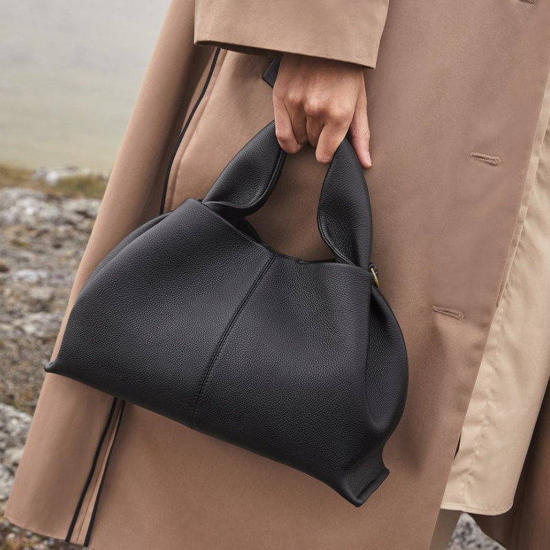 French Style PU Leather Dumpling Messenger Bag