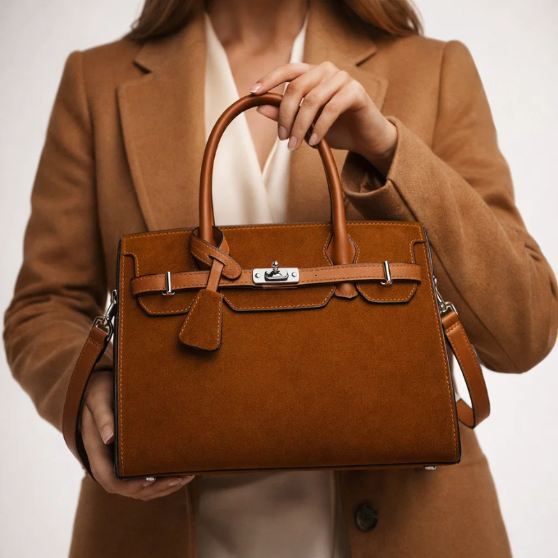Women’s Suede Platinum Handbag