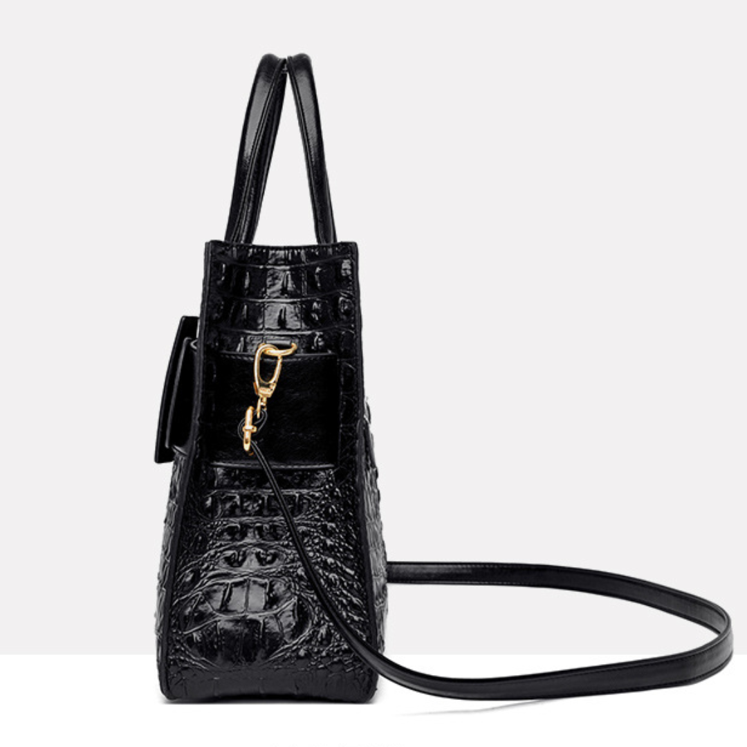 Trendy Crocodile Pattern Women's Handbag