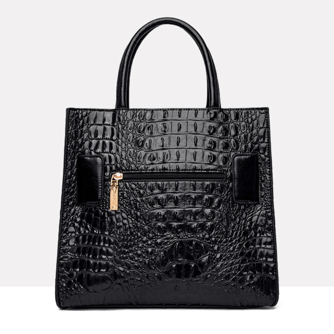 Trendy Crocodile Pattern Women's Handbag