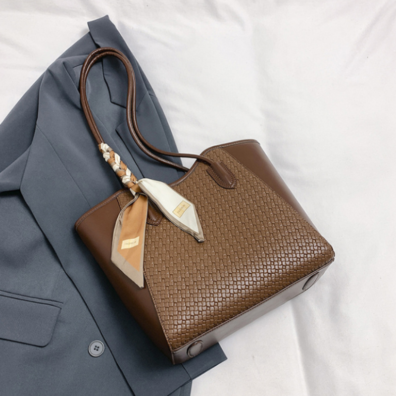 Aurelia Cross-Weave Large Capacity Tote Bag