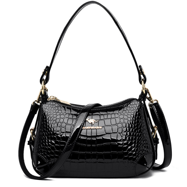 Fashionable Patent Leather Shoulder Bag for Women