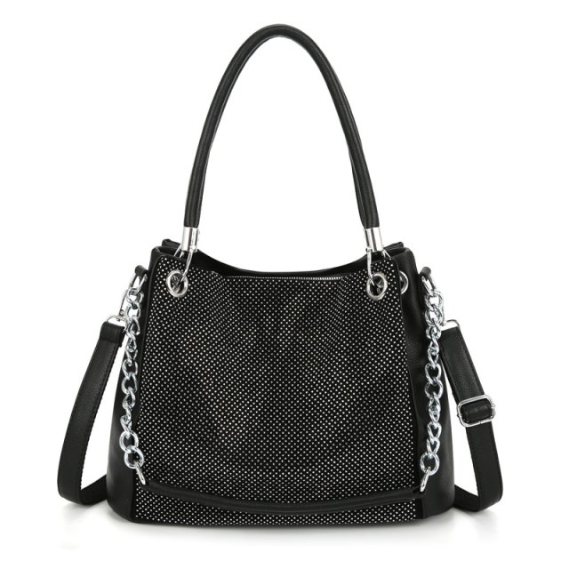 Diva Sparkle Diamond Stitched Shoulder Bag