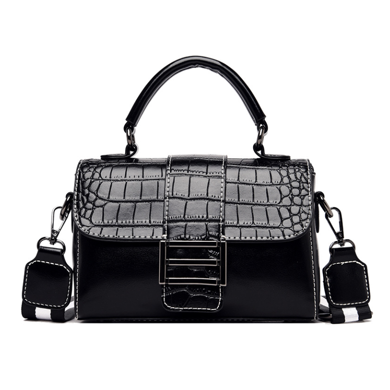 Crocodile Luxe Double Strap Handbag
