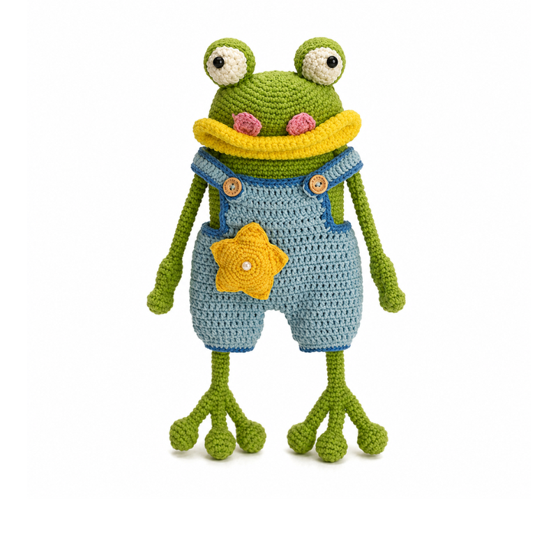Handmade Frog Crossbody Bag