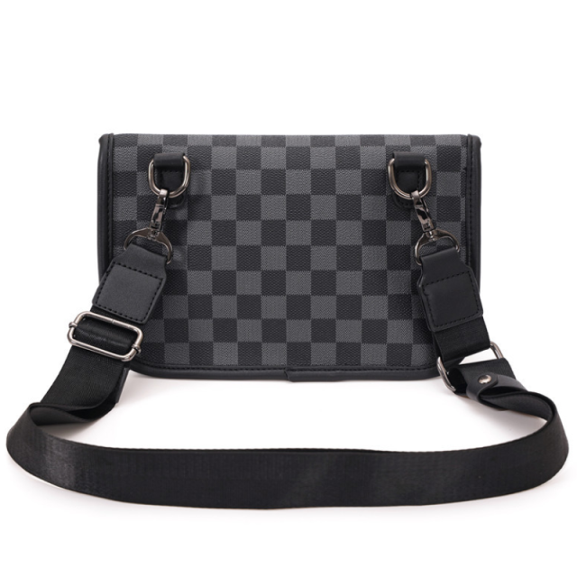 Trendy Plaid Tiger Head Crossbody Bag