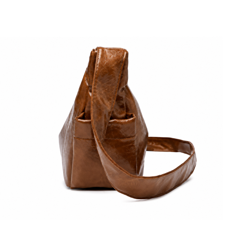 Sable Wax Leather Shoulder Bag