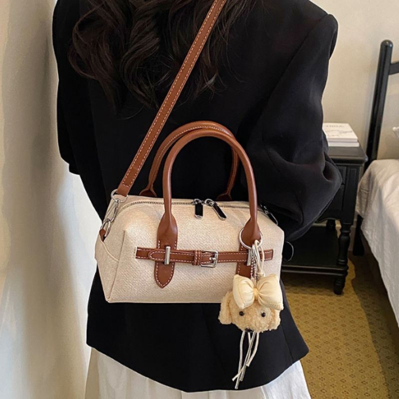 Denim Structured Commuter Handbag