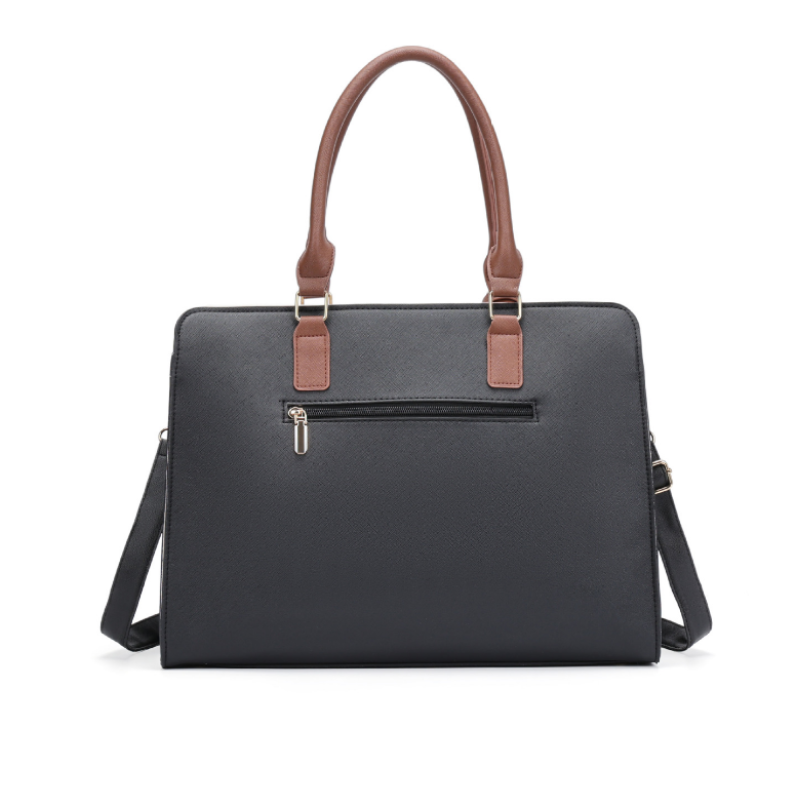 Color Block Bow Tote Bag