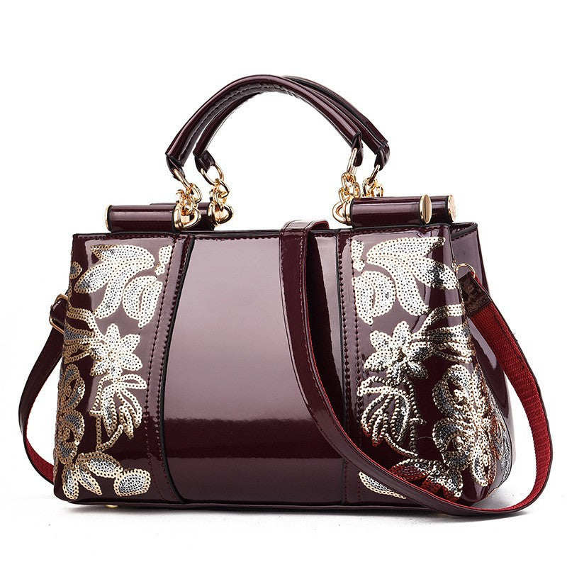 Patent PU Leather Wedding Bride Shiny Shoulder Bag