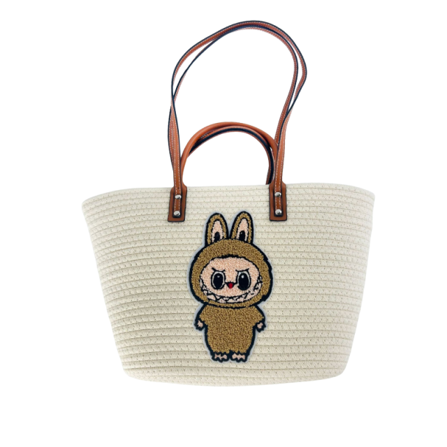 Labubu Woven Style Tote Bag