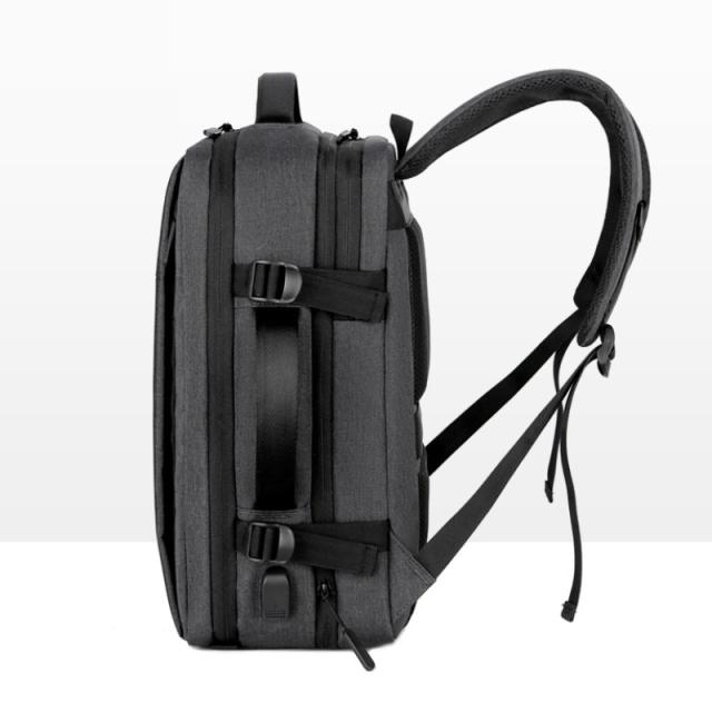 Expandable Polyester Backpack with Large Capacity