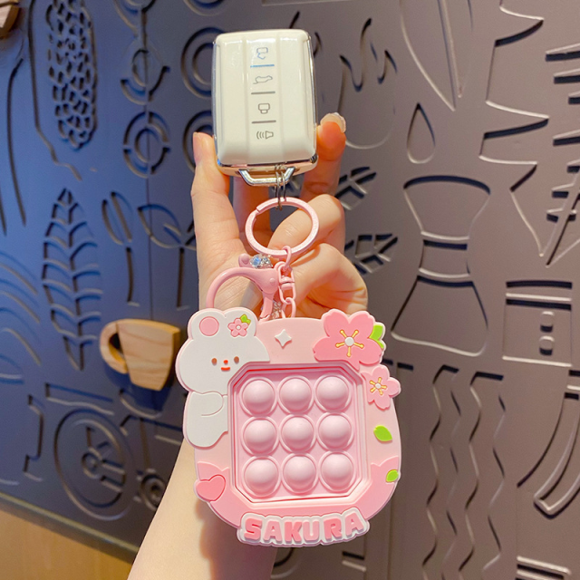 Sakura Bear Pop Keychain