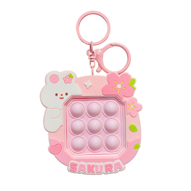 Sakura Bear Pop Keychain