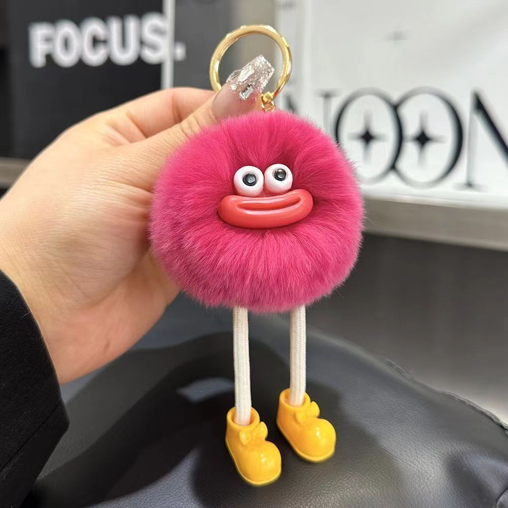 Fluffy Faux Rabbit Fur Bag Charm