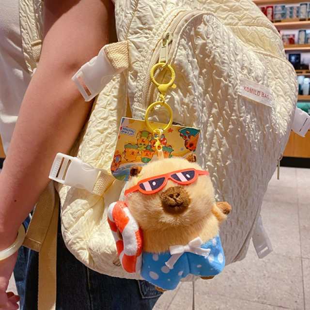 Capybara Island Vacation Plush Bag Charm