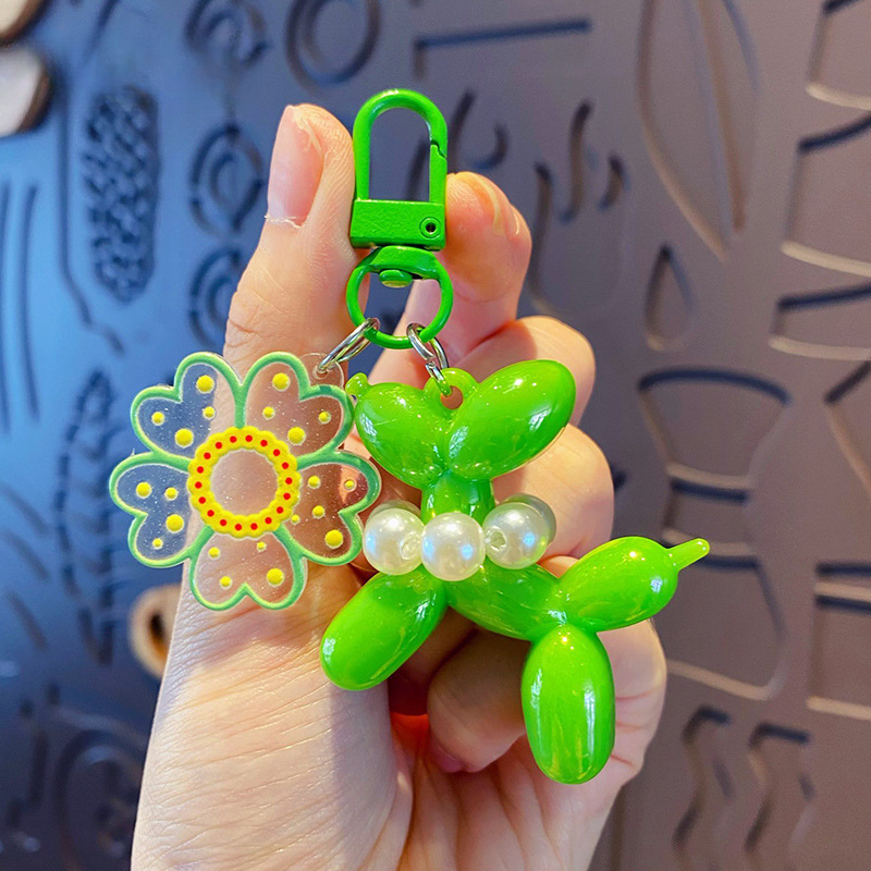 Bubble Puppy Balloon Dog Keychain