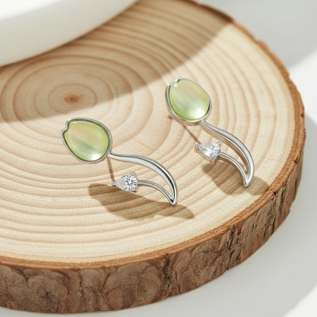 Fresh Petite Tulip Design Earrings