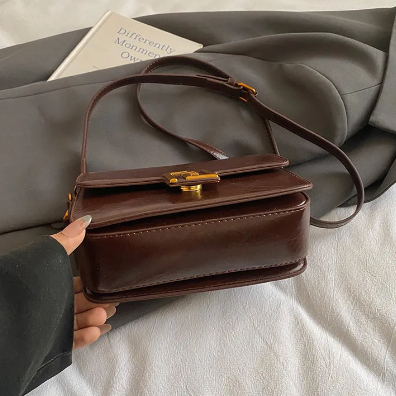 Retro Luxe Women’s Square Shoulder Bag
