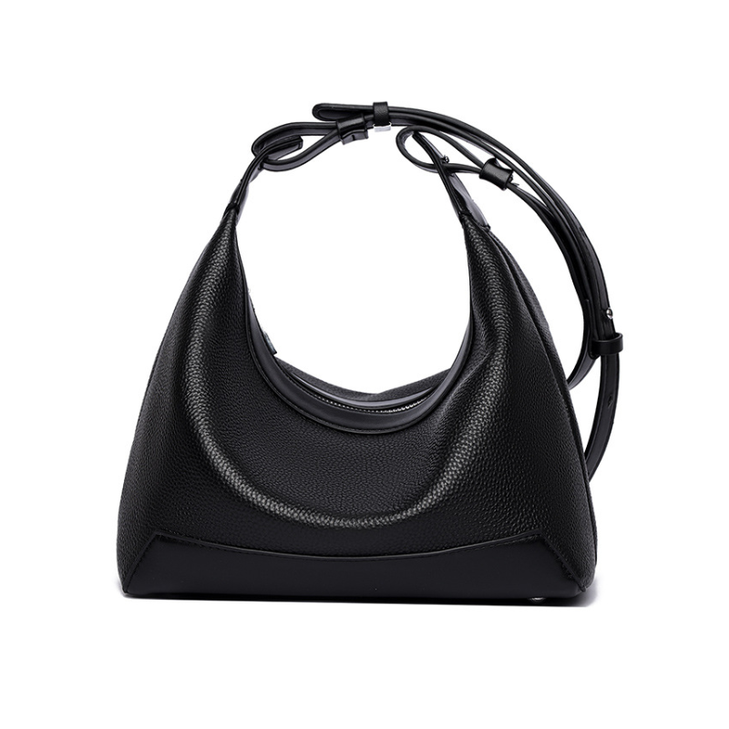 Leather Crescent Shoulder Bag