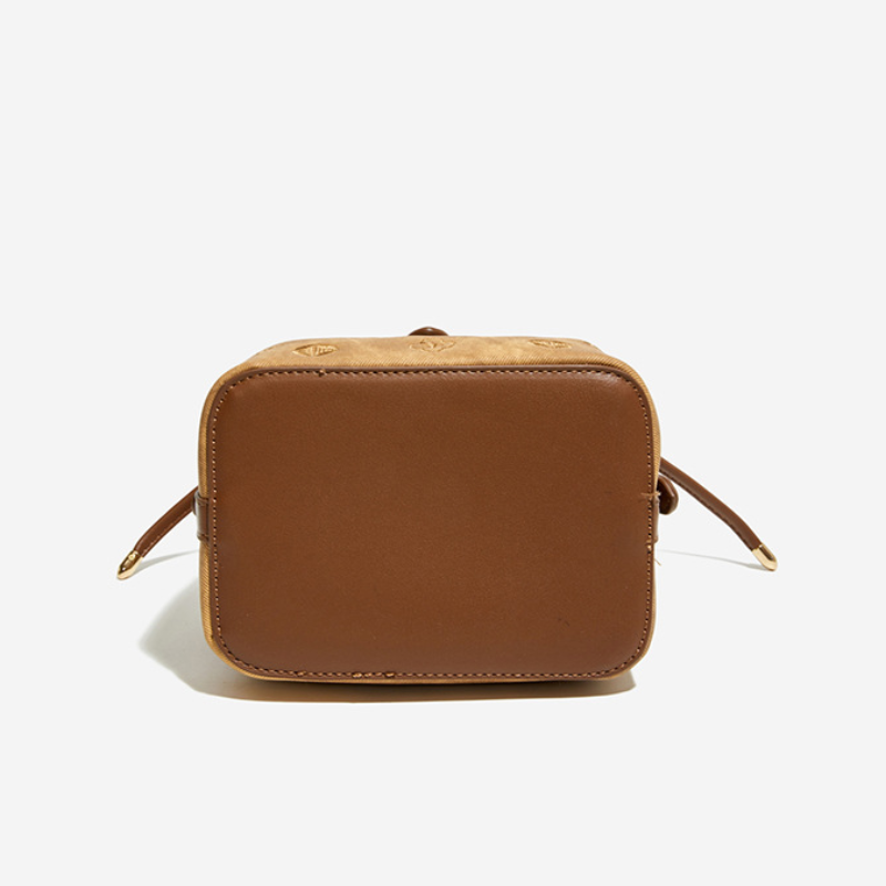 Monogram Embroidered Luxury Bucket Bag