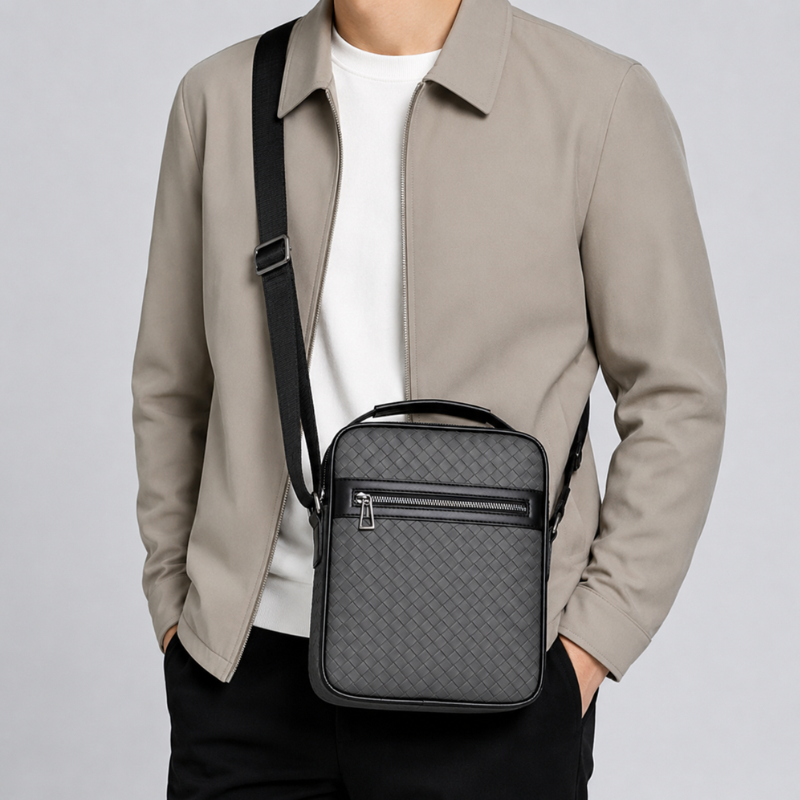 Elite Weave Men’s Crossbody Bag