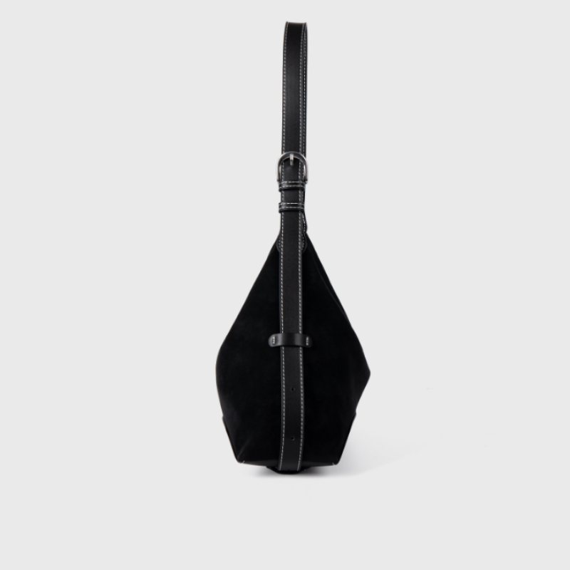 Velora Suede Crescent Shoulder Bag
