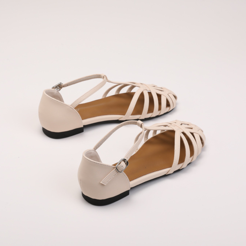 Woven Openwork Flat Sandals