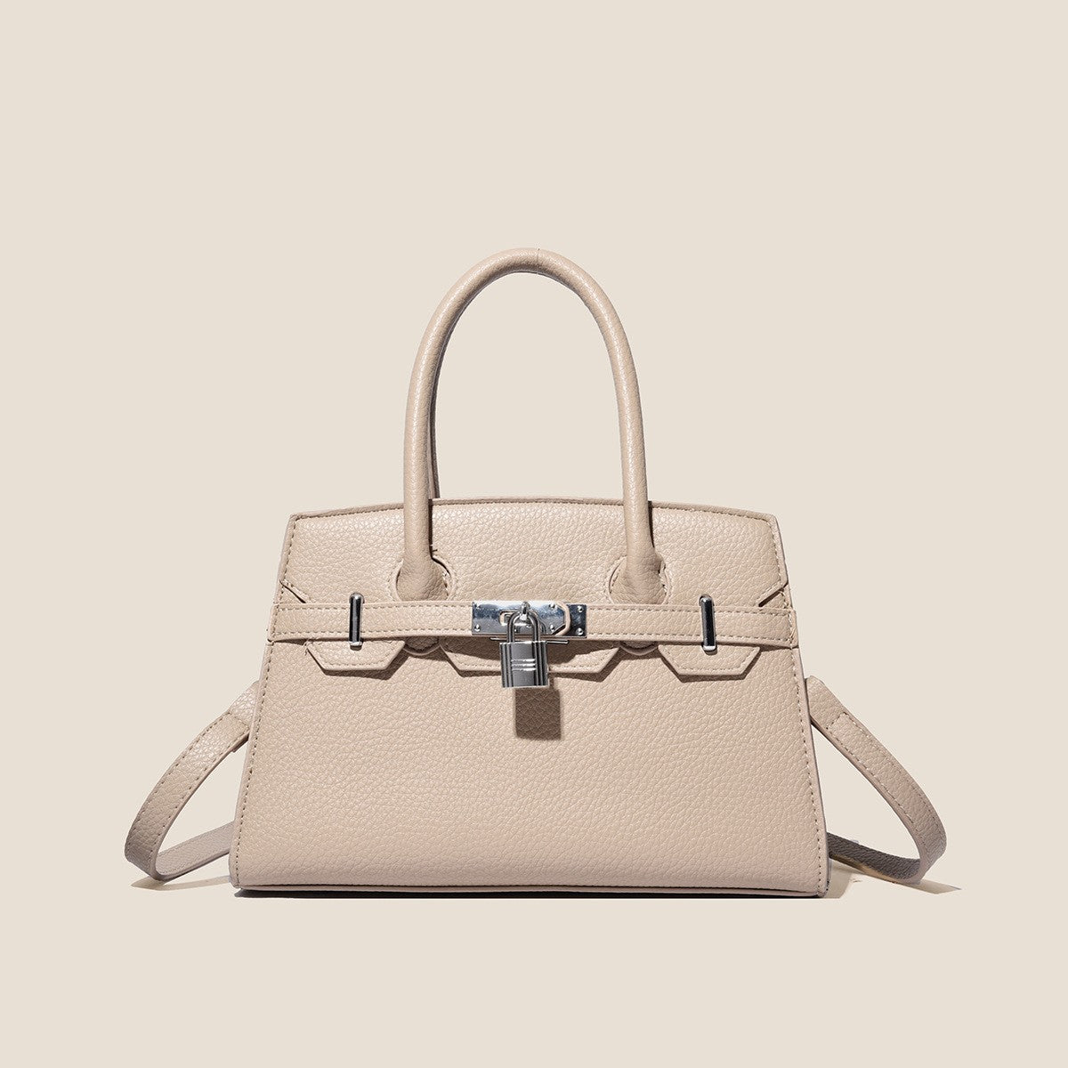 Luxe Lock Structured Handbag