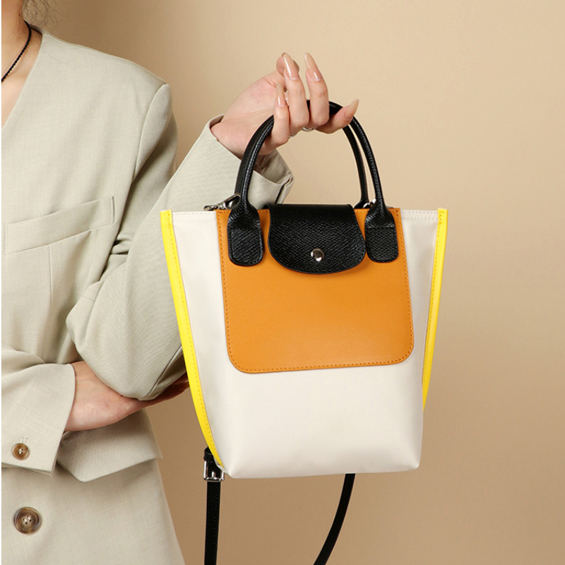 Contrast Frame Convertible Handbag