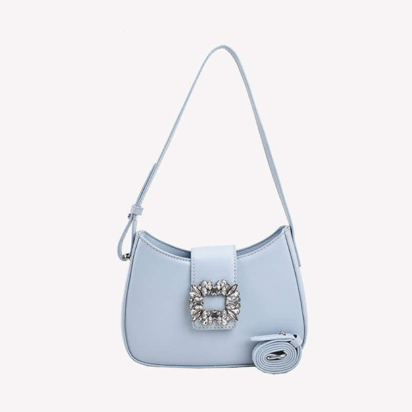 Metallic Buckle Shoulder Bag