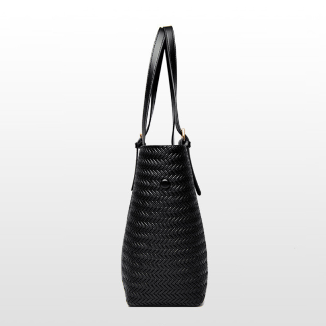 Woven Elegance Large Capacity Fashion Tote Bag