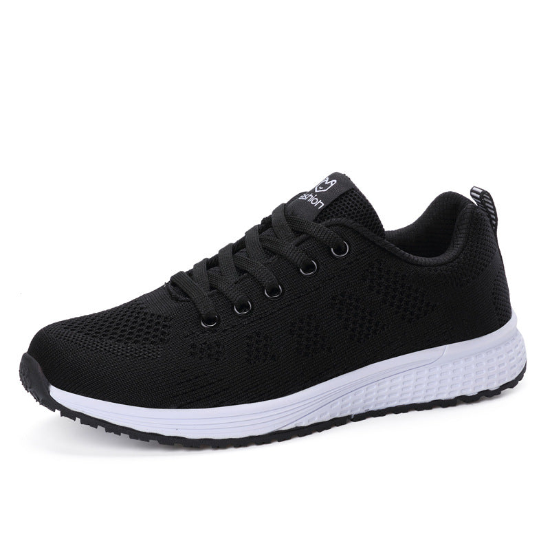 Women’s Fly Knit Lace-Up Mesh Runner Shoes
